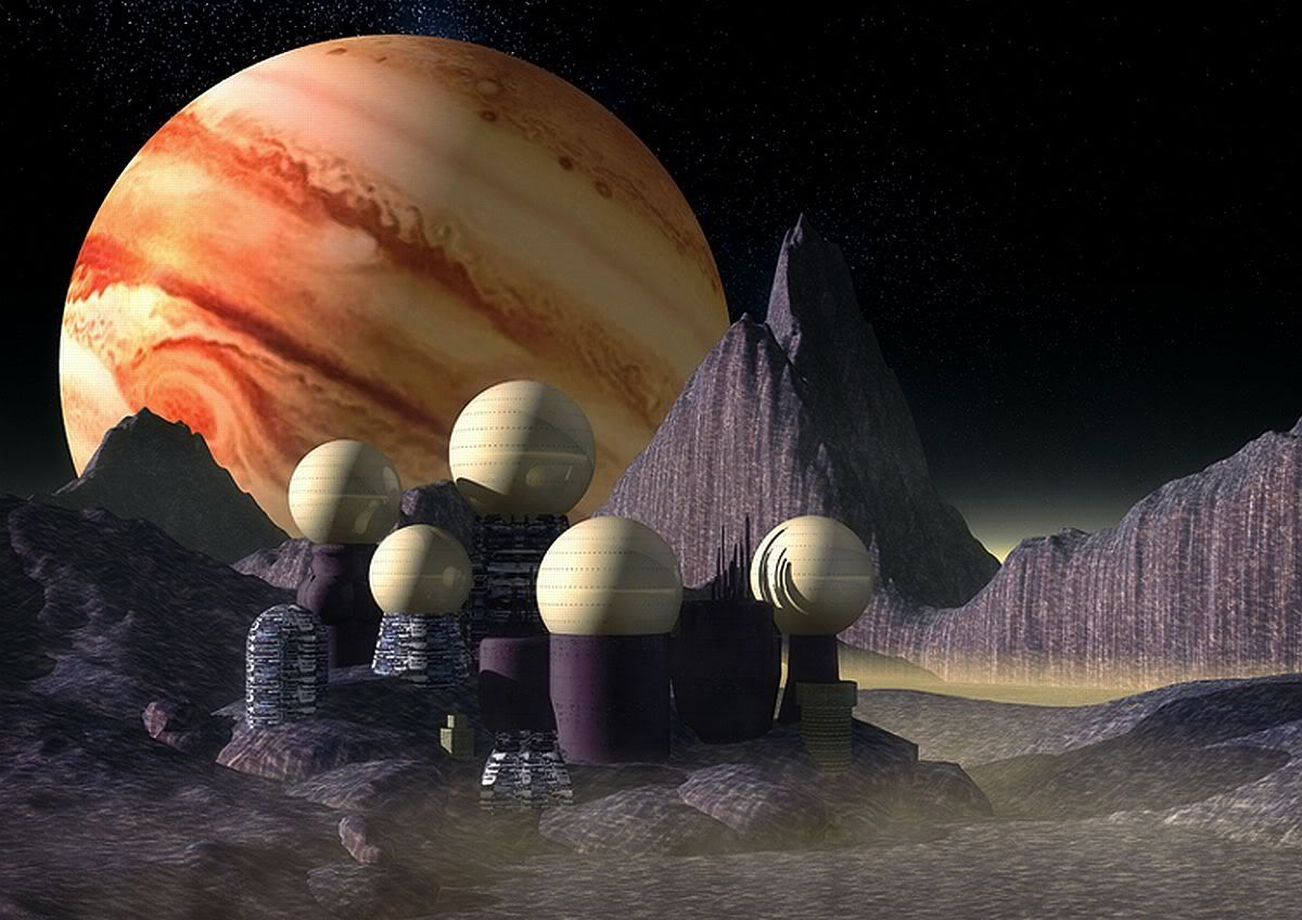 Вид на Юпитер с Ганимеда